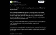 Minecraft streamer's tweet in which he leveled allegations against Nicolas Cantu (Image via X)